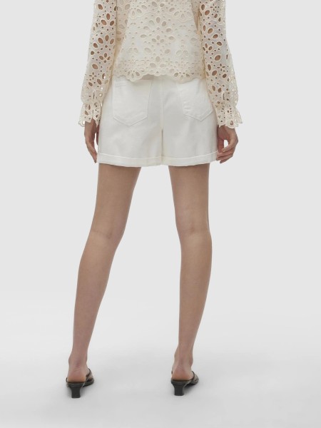 Cal��o de Ganga Mulher Lyra Paperbag Vero Moda