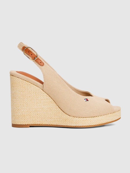 Sandalias Mulher Flag High Wedge Espad Slingback Tommy Jeans