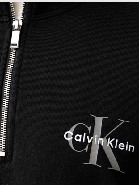 Camisola Calvin Klein  Homem Cl Ls 350Terry McRo Mnlg Qtr Zip