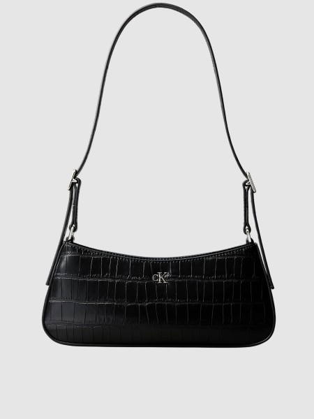 Mala Calvin Klein Mulher Ck Croc Small Shoulder Bag