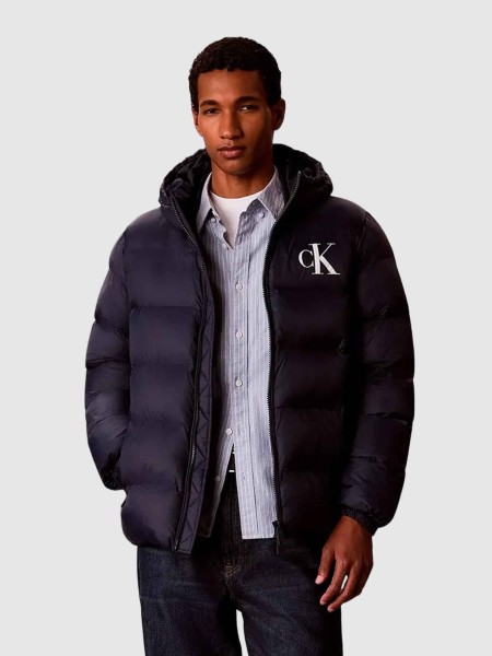 Kispo Calvin Klein Homem Ls Ltwt Nylon Padded Hooded Puff