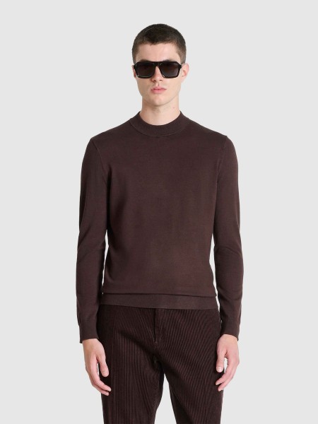 Camisola Antony Morato Homem Sweater Half Turtle Collar Slim Fit In Viscose Blend Yarn