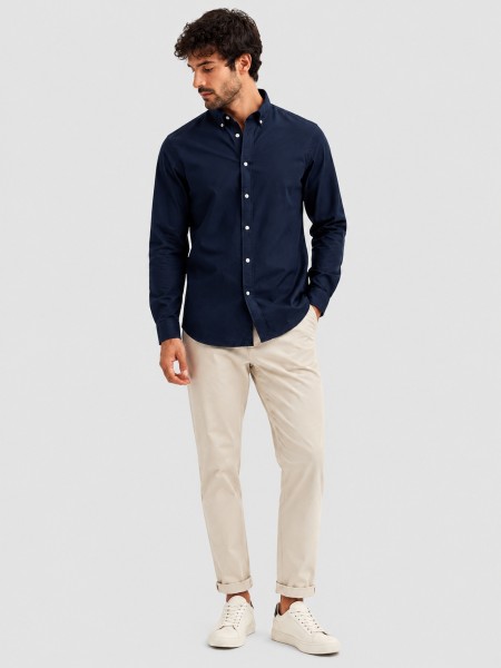 Camisa Jack & Jones Homem Jjoxford Detail Shirt L/s Camisa Jack & Jones Homem Jjoxford Detail Shirt L/s