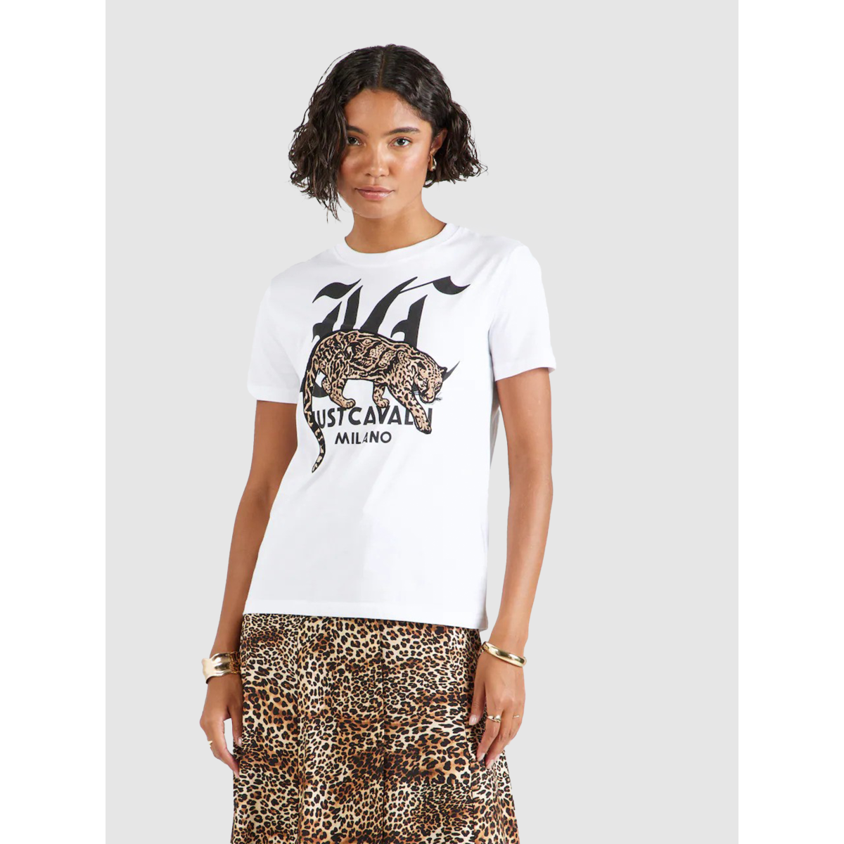 Tシャツ・カットソー JUST CAVALLI Woman T-Shirt White 78PAHC12CJ600 R39 T-shirt Just Cavalli | Regular Fit | color White | Gomez.pl/en