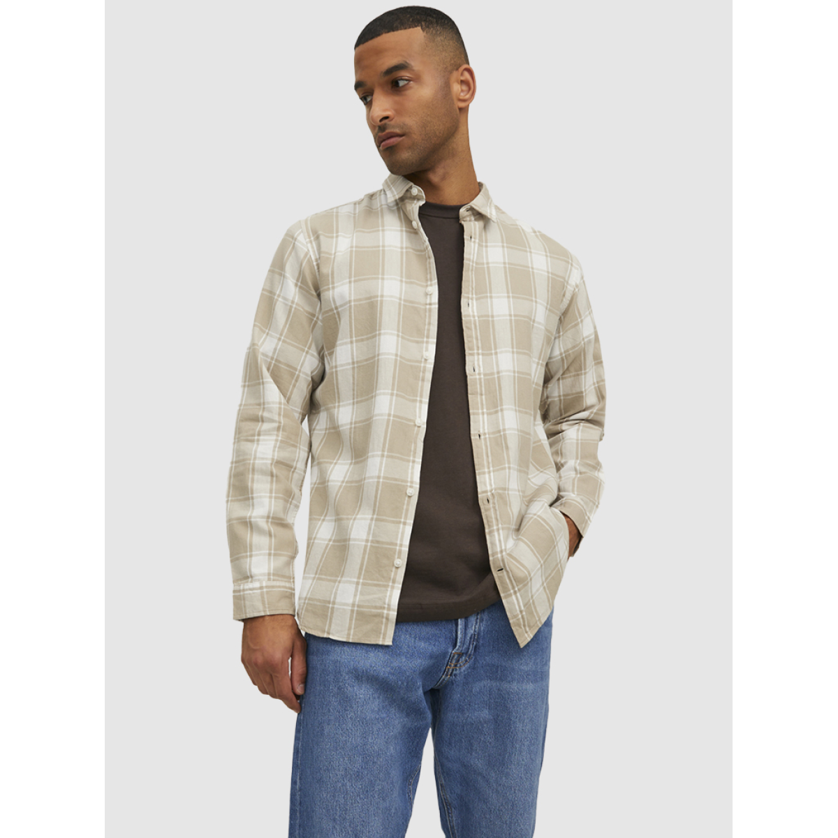 JACK & JONES Herren Langarm-Freizeithemd – Twill-Stoff, Lässiger Schnitt, Perfekt Für Casual-Outfits