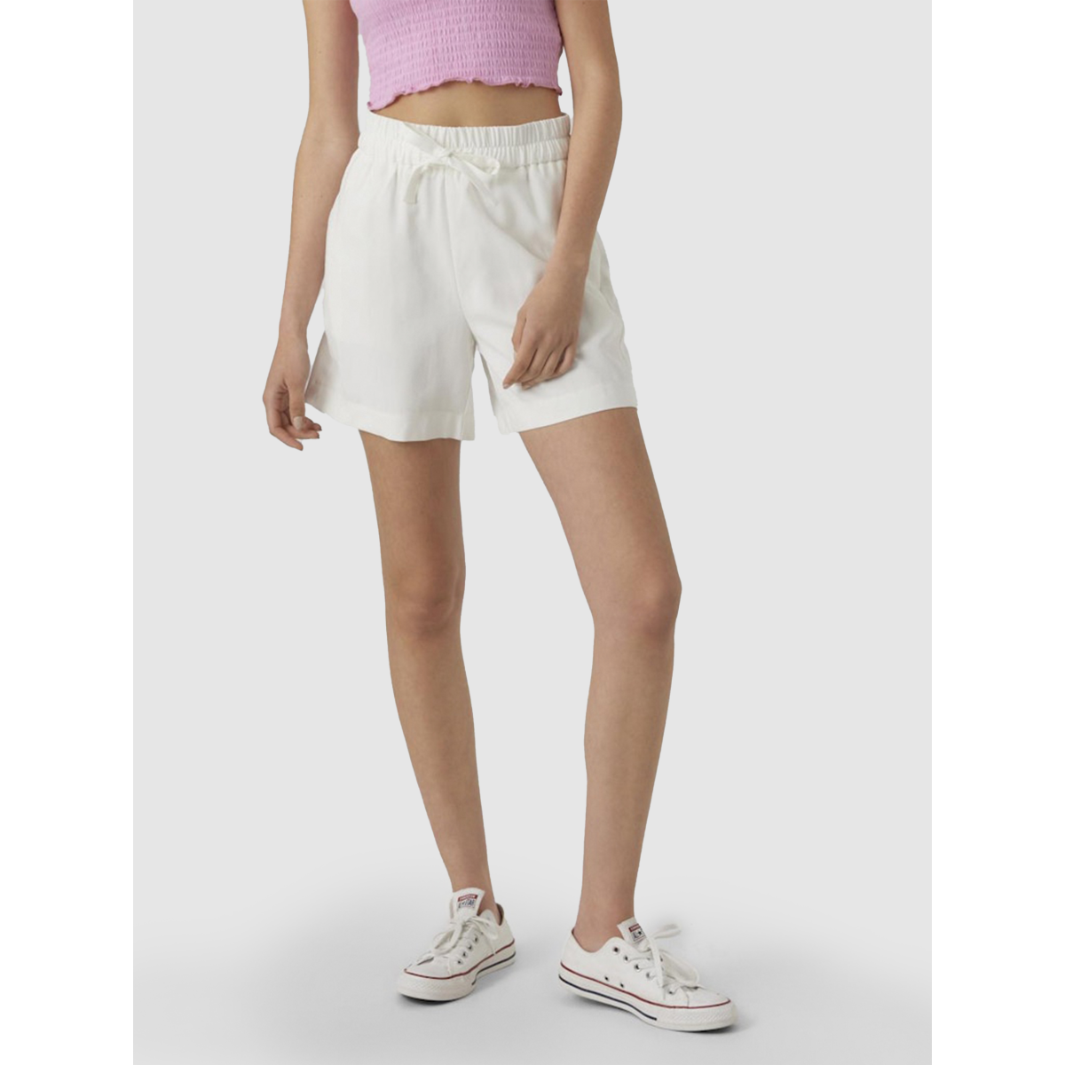 Vero Moda VMMILLE MW SLIM EXC - Chino - laurel wreath/groen gemêleerd