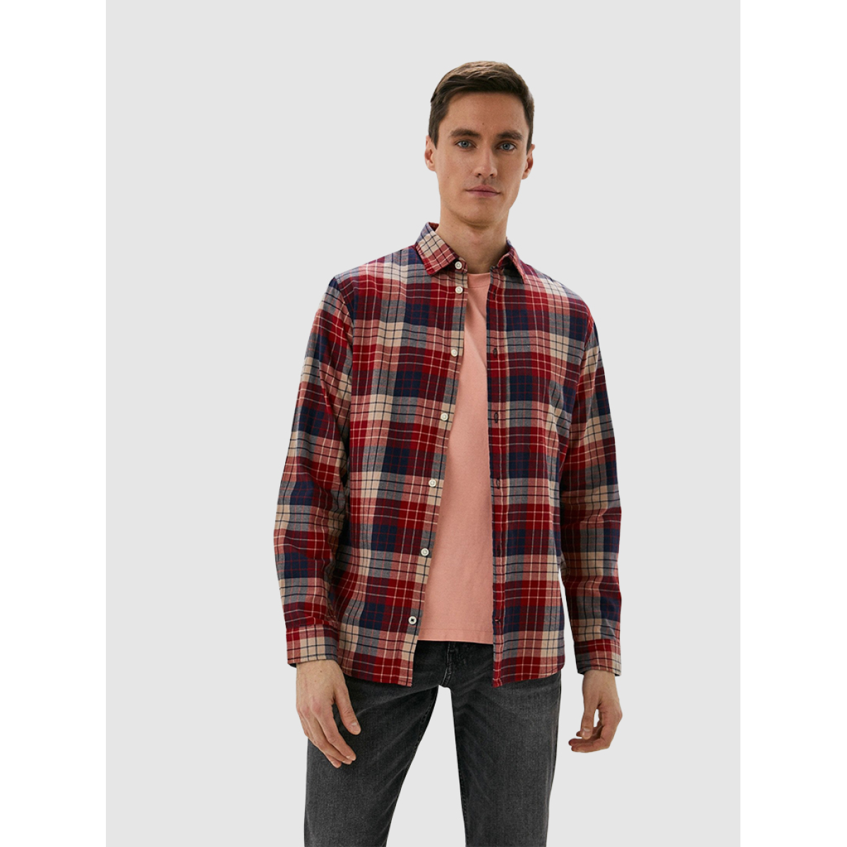 Camiseta De Manga Larga JACK & JONES Para Hombre - Color Gris Heather, Corte Casual Y Fresco | Marca Danesa De Moda Masculina