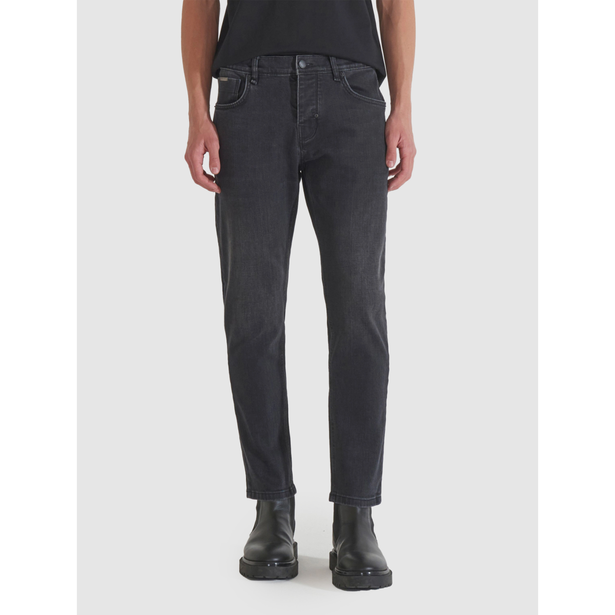 Antony Morato Black Viscose Casual Pants